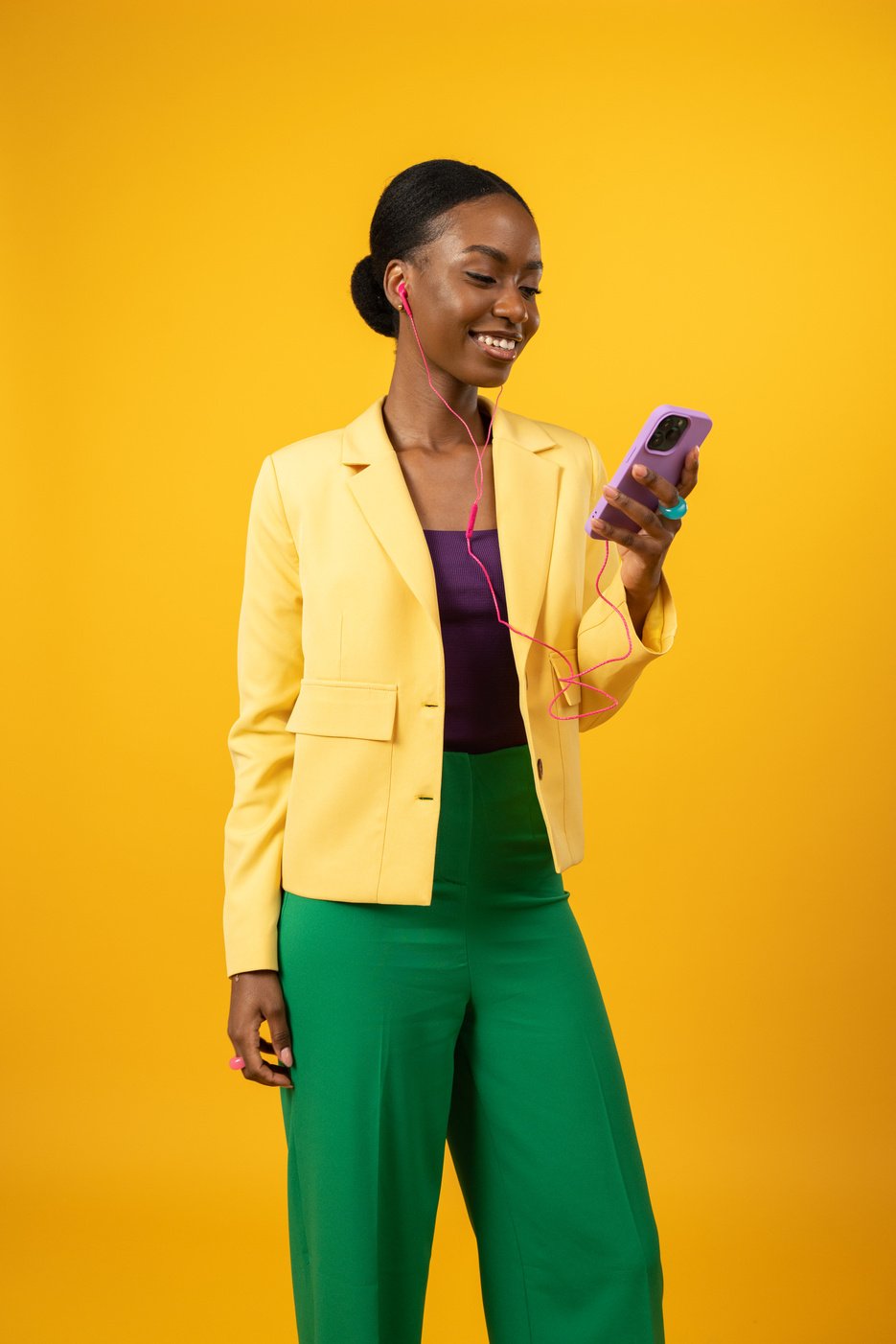 Tech Humans Portrait of Woman with Smartphone